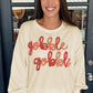 Apricot gobble gobble Pattern Drop Shoulder Sweatshirt