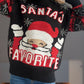 Santa Mock Neck Long Sleeve Sweater