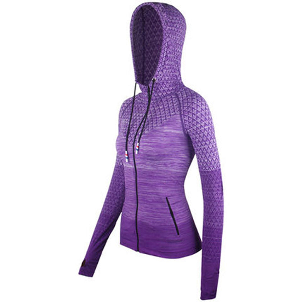 Yoga Wear Sports Jacket Women Cardigan cardigan EG fashion Purple / L