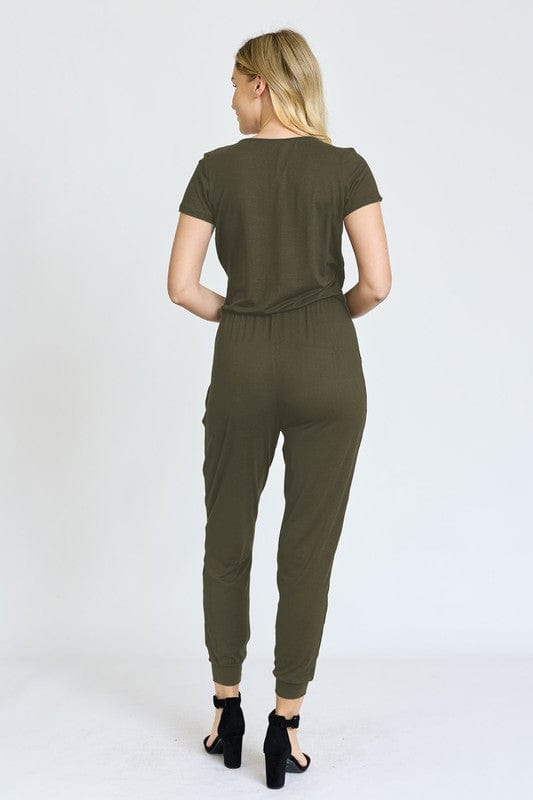 Short Sleeve Jogger Jumpsuit Casual EG fashion