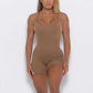 Women Backless Yoga Suit Sleeveless Jumpsuit Workout Catsuit Bodysuit Gym Bodycon Romper Sportswear Fitness Sexy One Piece jumpsuit eprolo Khaki / S