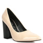 KAMIRA BLOCK HEELED FORMAL PUMPS Rag Company Nude / 5