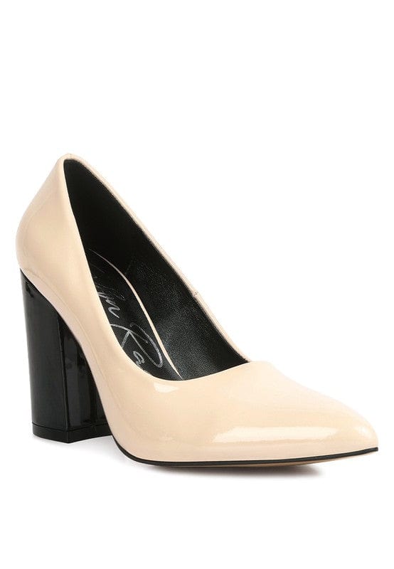 KAMIRA BLOCK HEELED FORMAL PUMPS Rag Company Nude / 5