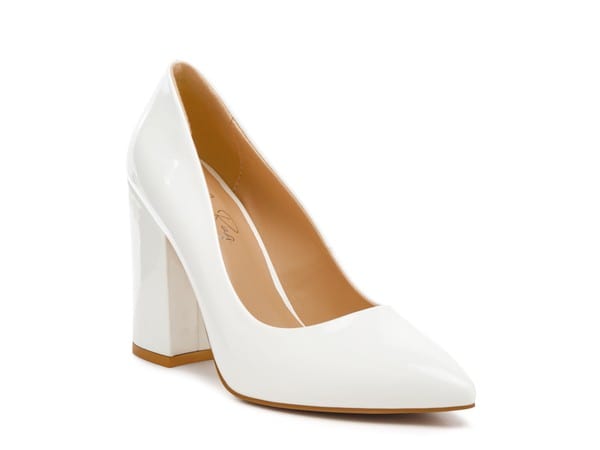 KAMIRA BLOCK HEELED FORMAL PUMPS Rag Company White / 6