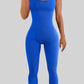 Square Neck Wide Strap Jumpsuit Active Wear Trendsi Royal  Blue / S