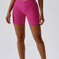 Wide Waistband Slim Fit Sports Shorts Active Wear Trendsi