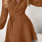 Surplice Tie-Waist Balloon Sleeve Dress Casual Wear Trendsi Camel / S