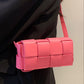 Zenana Vegan Leather Woven Crossbody Bag Trendsi Hot Pink / One Size