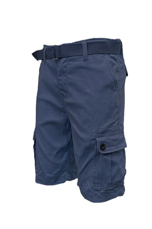 Weiv Mens Belted Cargo Shorts with Belt WEIV NAVY / 30