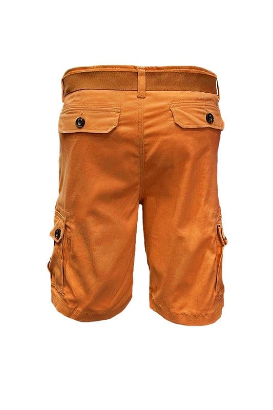 Weiv Mens Belted Cargo Shorts with Belt WEIV