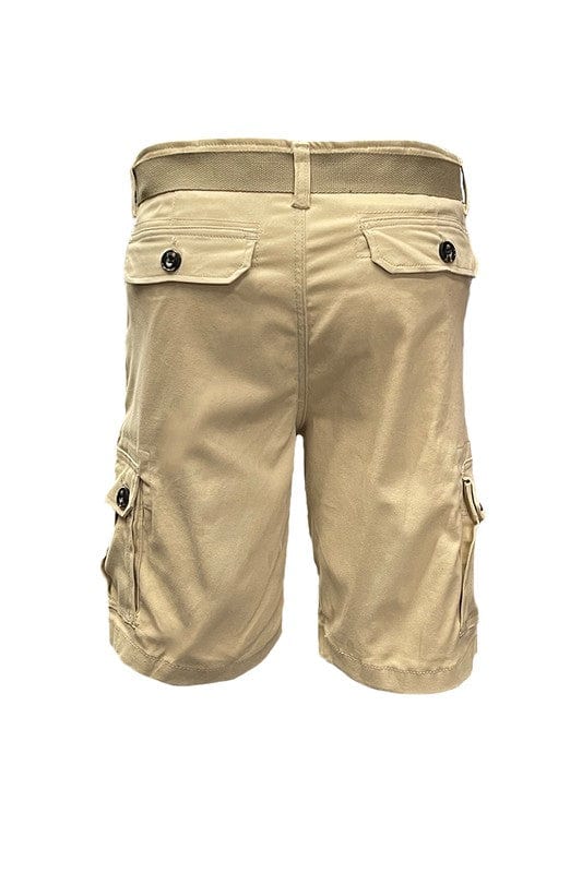 Weiv Mens Belted Cargo Shorts with Belt WEIV