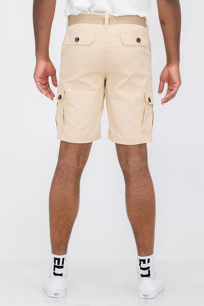 Weiv Mens Belted Cargo Shorts with Belt WEIV