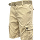 Weiv Mens Belted Cargo Shorts with Belt WEIV