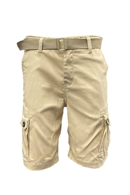 Weiv Mens Belted Cargo Shorts with Belt WEIV