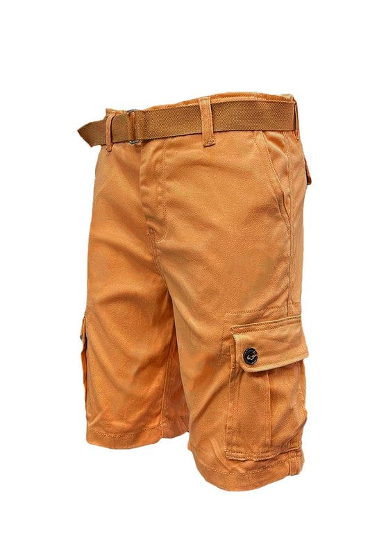 Weiv Mens Belted Cargo Shorts with Belt WEIV