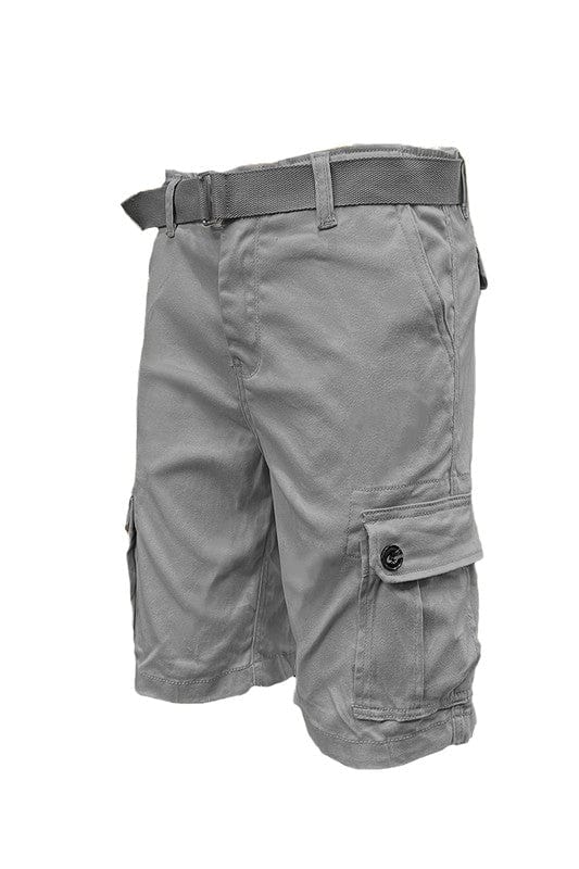 Weiv Mens Belted Cargo Shorts with Belt WEIV